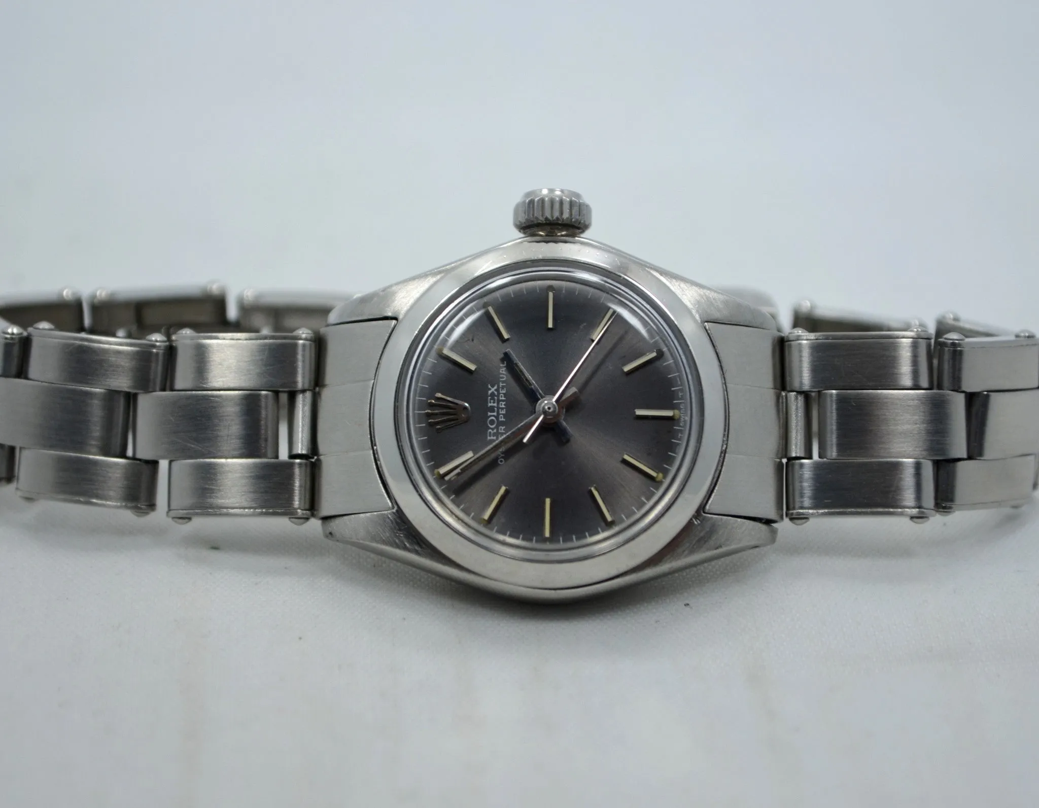 Vintage Rolex 6618 Oyster Perpetual No Date Steel Oyster Ladies Wristwatch
