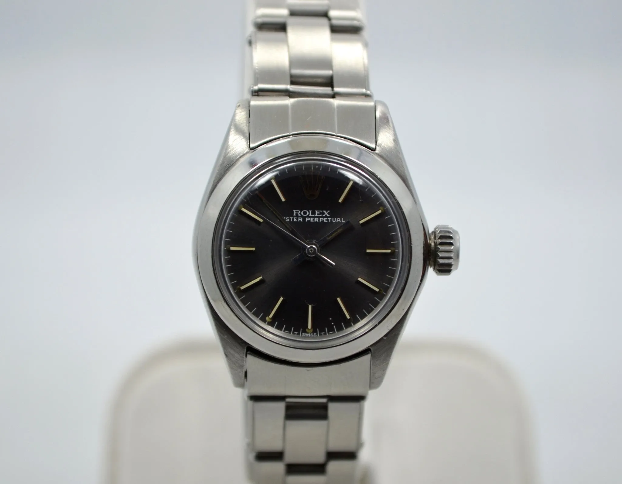Vintage Rolex 6618 Oyster Perpetual No Date Steel Oyster Ladies Wristwatch