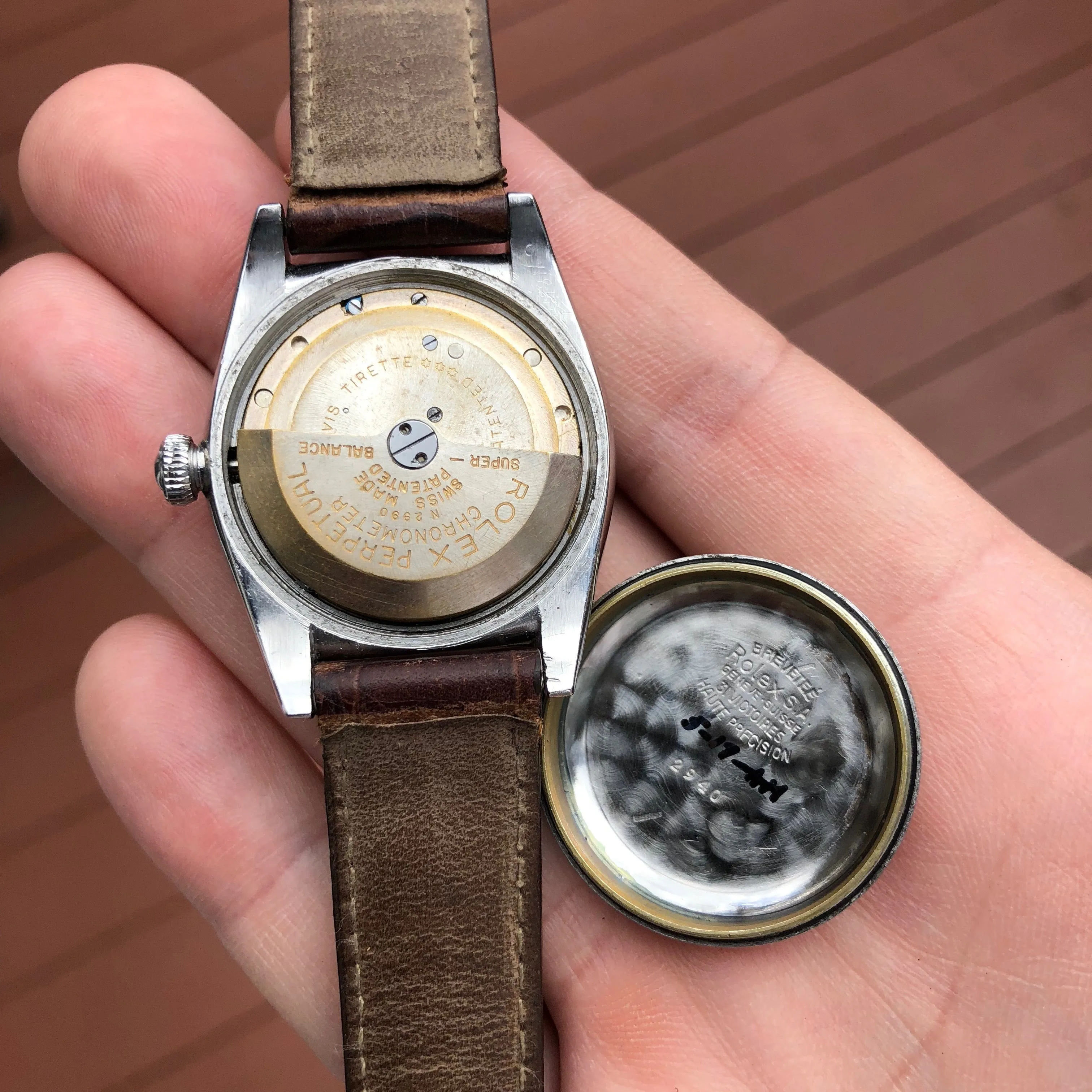 Vintage Rolex Bubbleback 2940 Steel Chronometer California Dial Automatic Wristwatch