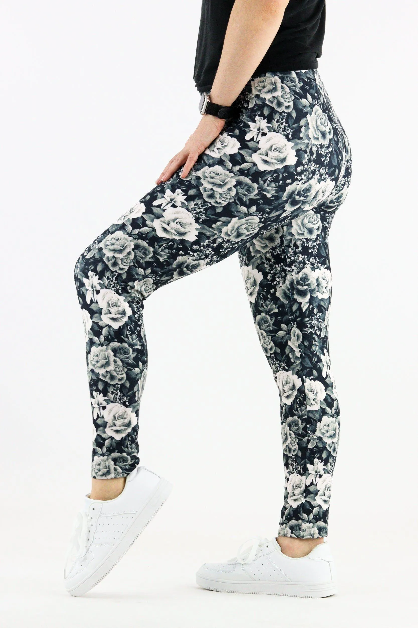 Vintage Rose - Casual Full Leggings