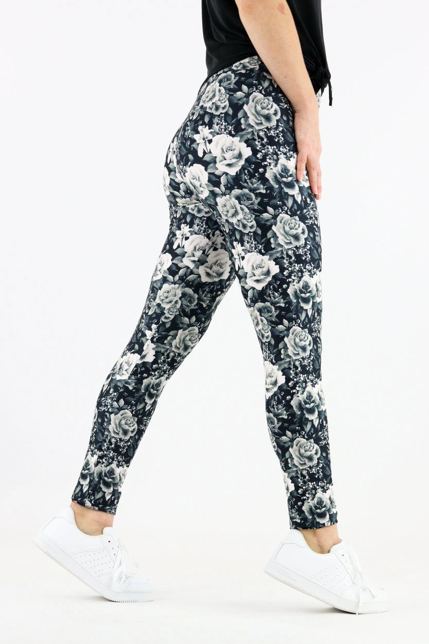 Vintage Rose - Casual Full Leggings