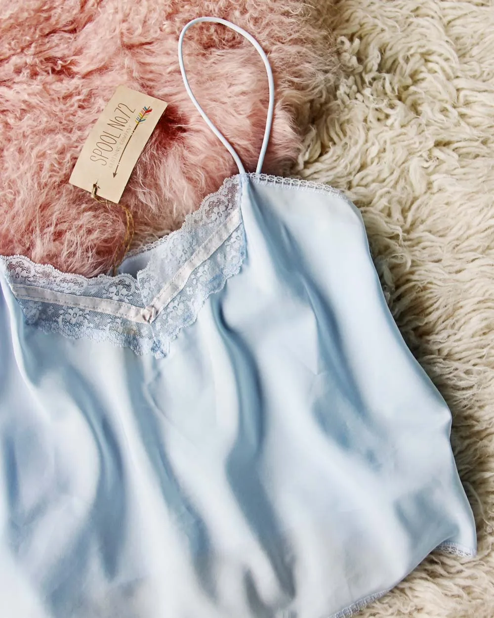 Vintage Sky Blue Lace Cami