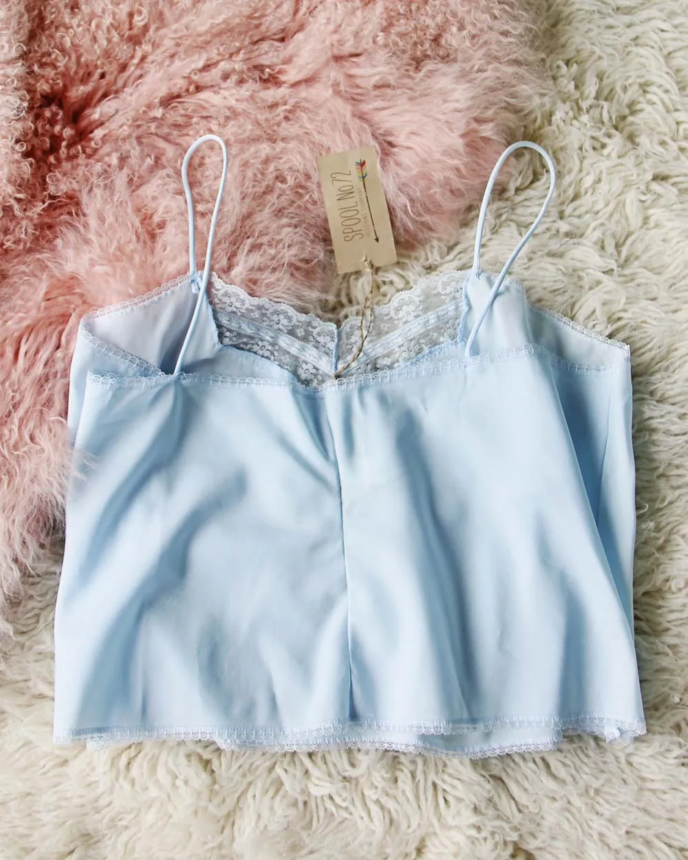Vintage Sky Blue Lace Cami