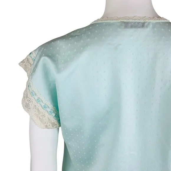 Vintage Sky Blue Nightgown Gilead Lingerie Nightie | B 38&quot;