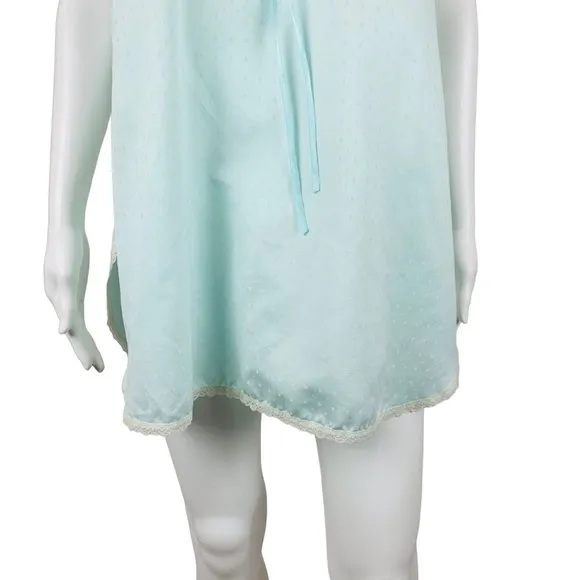 Vintage Sky Blue Nightgown Gilead Lingerie Nightie | B 38&quot;