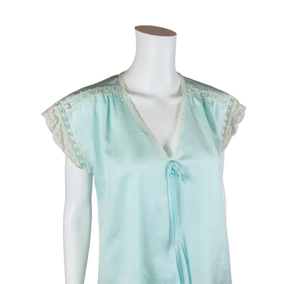 Vintage Sky Blue Nightgown Gilead Lingerie Nightie | B 38&quot;