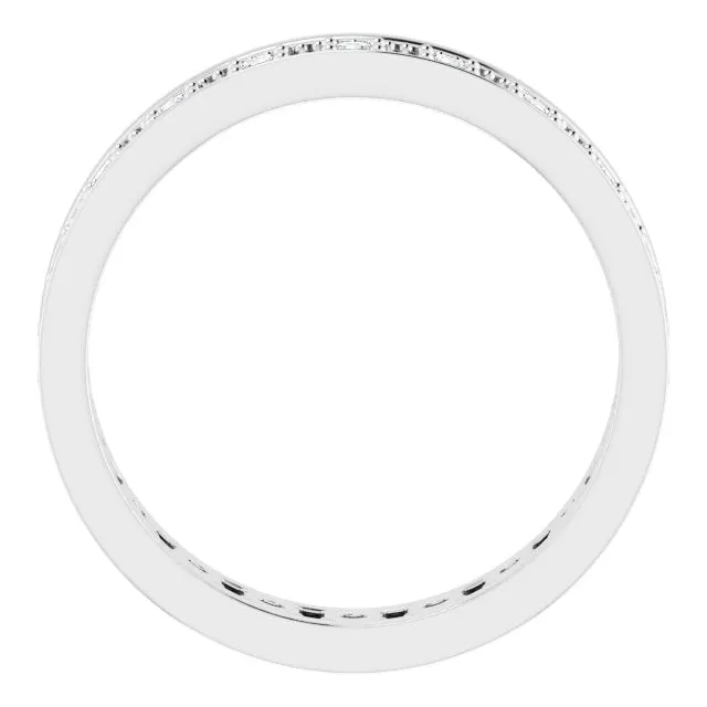 Vintage Style 0.50 ct. Round Diamond Milgrain Accent Eternity Band