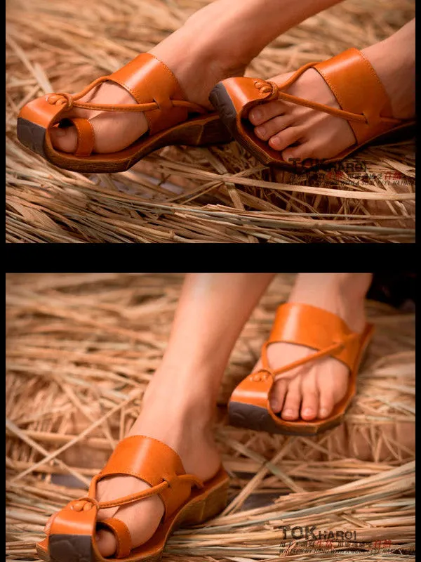 vintage style knotted sandal