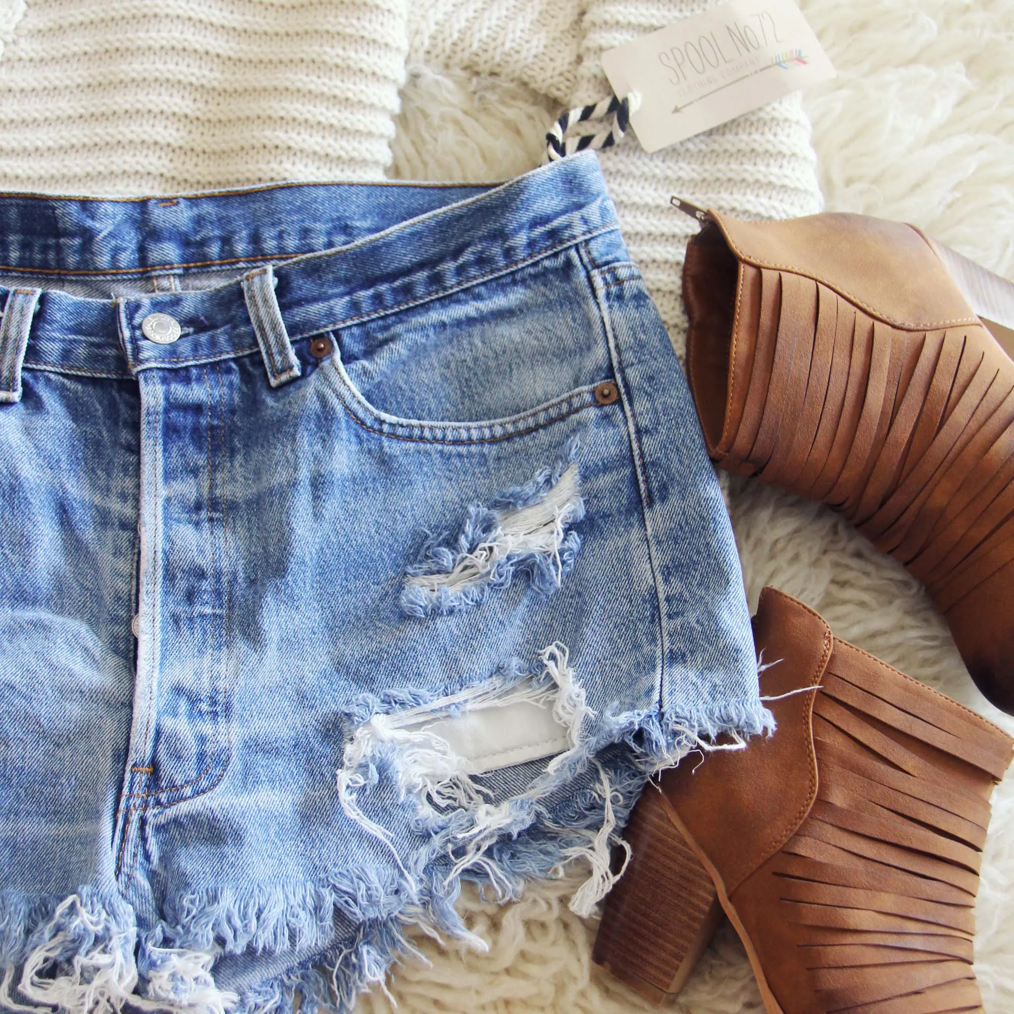 Vintage Tattered & Distressed Shorts