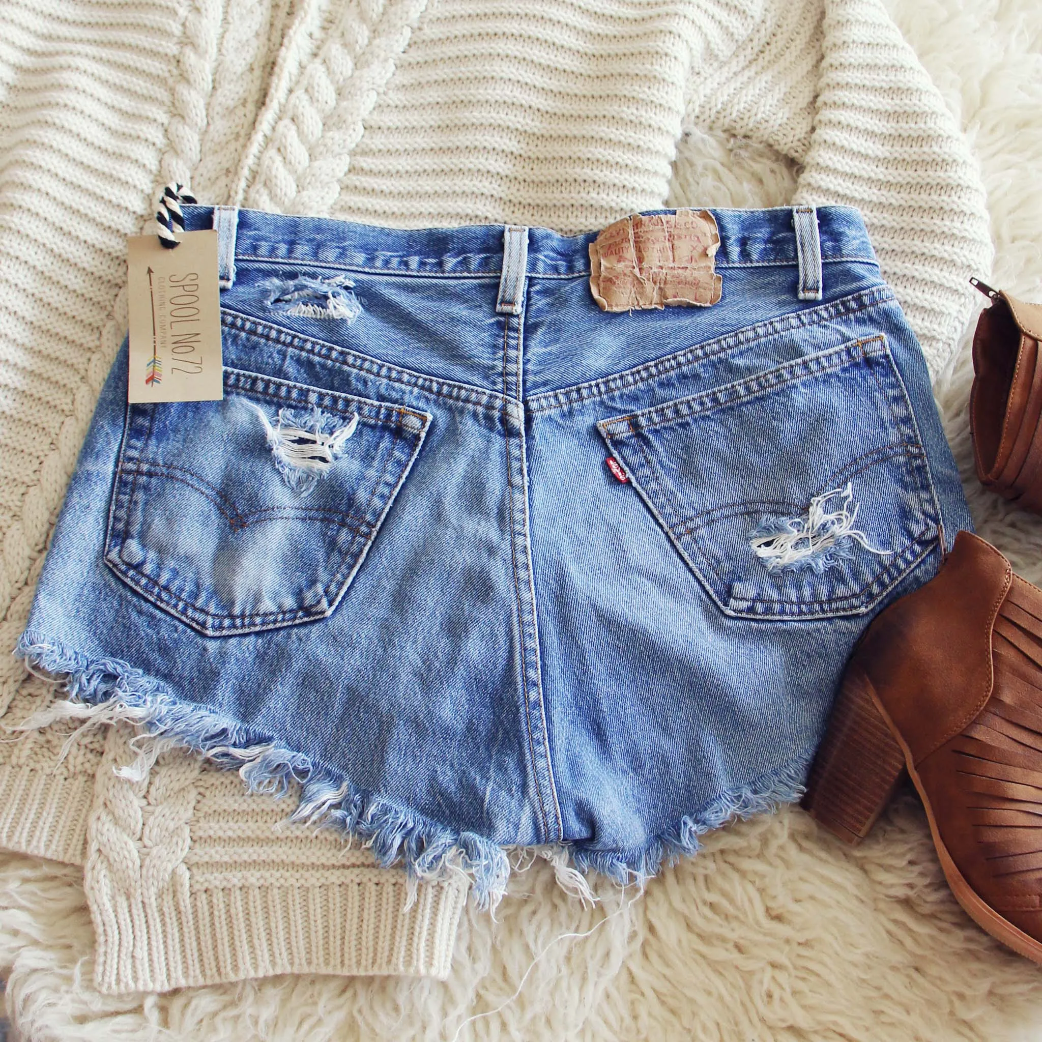 Vintage Tattered & Distressed Shorts
