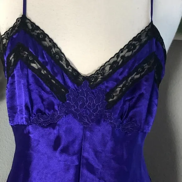 Vintage Victoria's Secret Gold Label Liquid Satin Lingerie Teddy - 80s 90s