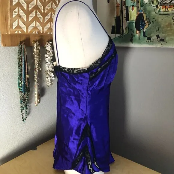 Vintage Victoria's Secret Gold Label Liquid Satin Lingerie Teddy - 80s 90s