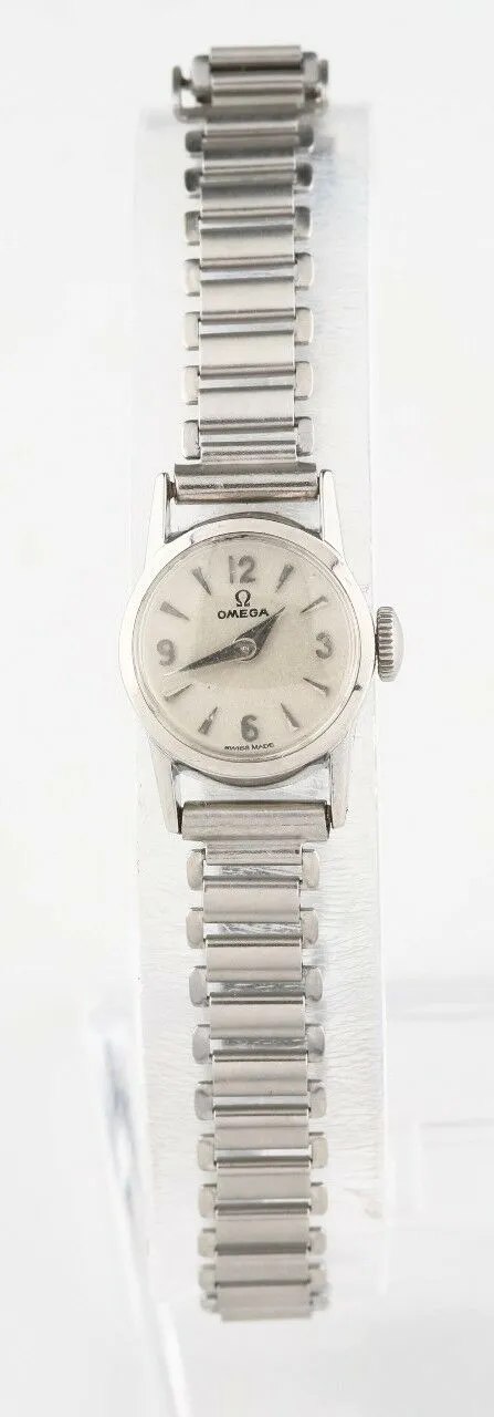 Vintage Women's Omega Stainless Steel Hand-Winding Watch w/ Bonklip Band