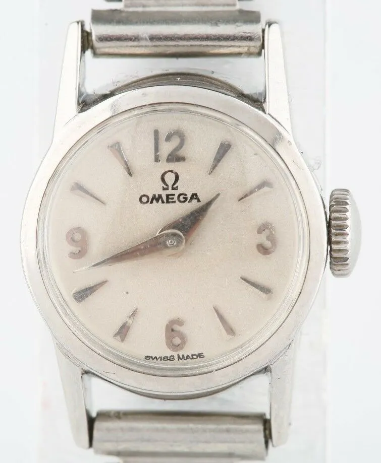 Vintage Women's Omega Stainless Steel Hand-Winding Watch w/ Bonklip Band