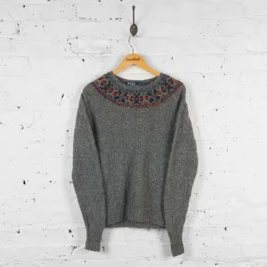 Vintage Women's Polo Ralph Lauren Knitted Jumper - Grey - M