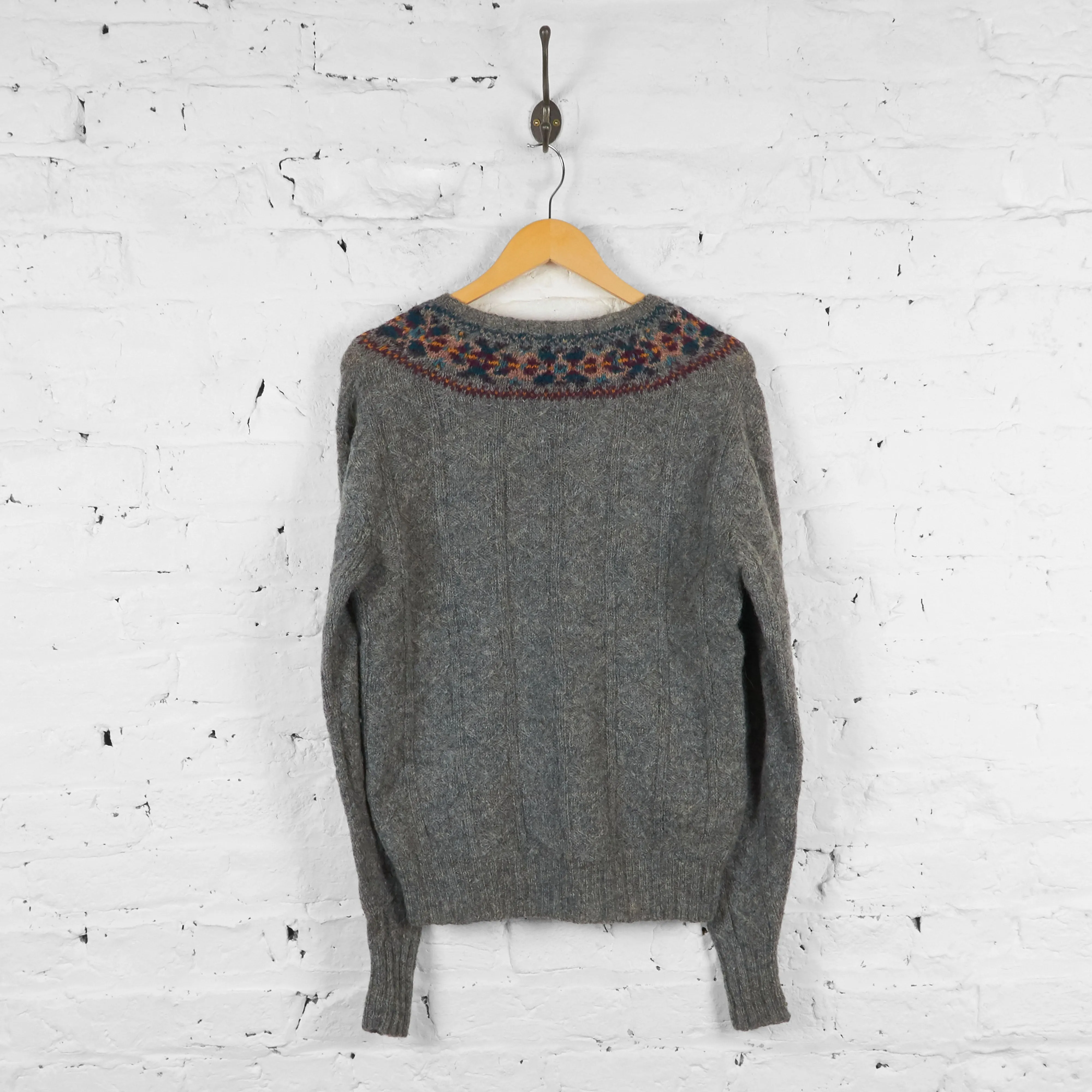 Vintage Women's Polo Ralph Lauren Knitted Jumper - Grey - M