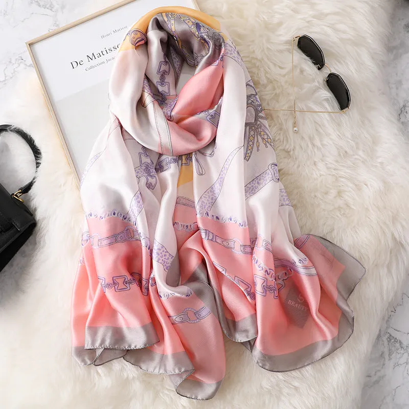 Vogue Silkly Scarf for Women Lightweight Classical Shawl Wraps Holiday Scarf Gift Scarves Women