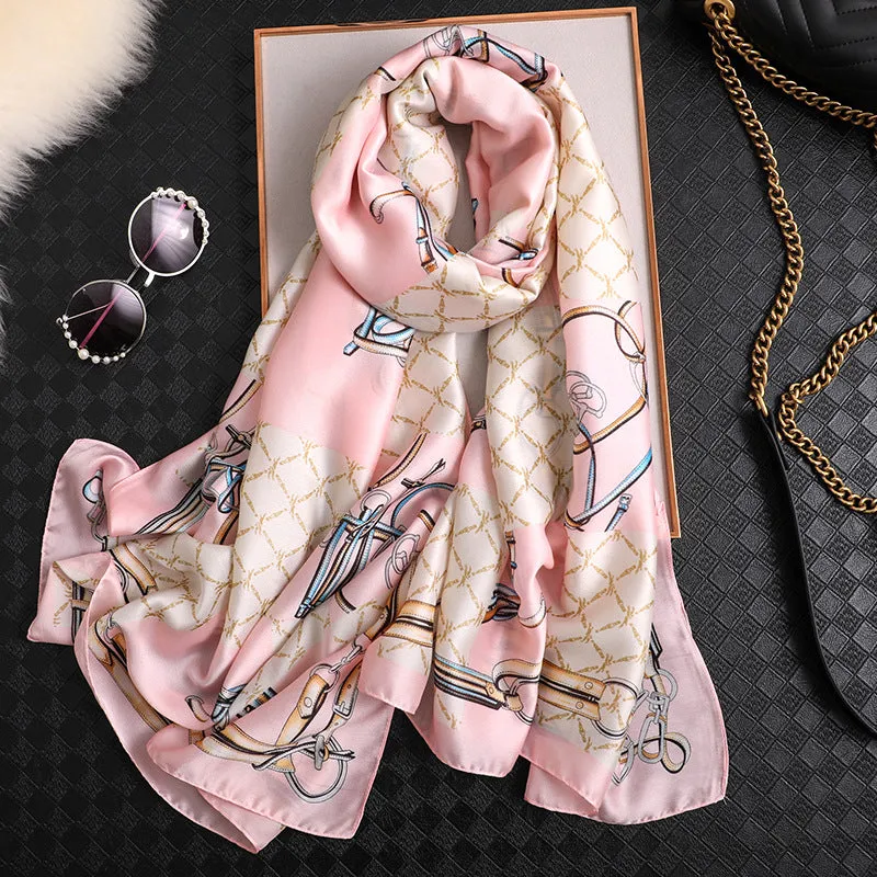 Vogue Silkly Scarf for Women Lightweight Classical Shawl Wraps Holiday Scarf Gift Scarves Women