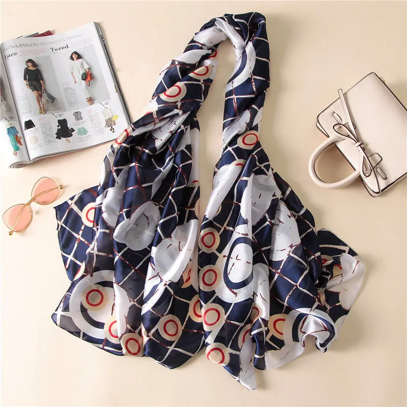 Vogue Silkly Scarf for Women Lightweight Classical Shawl Wraps Holiday Scarf Gift Scarves Women