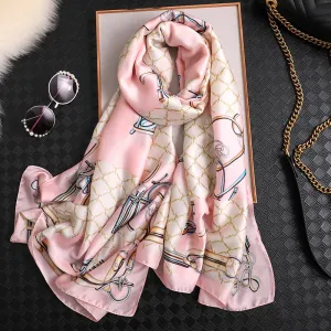 Vogue Silkly Scarf for Women Lightweight Classical Shawl Wraps Holiday Scarf Gift Scarves Women