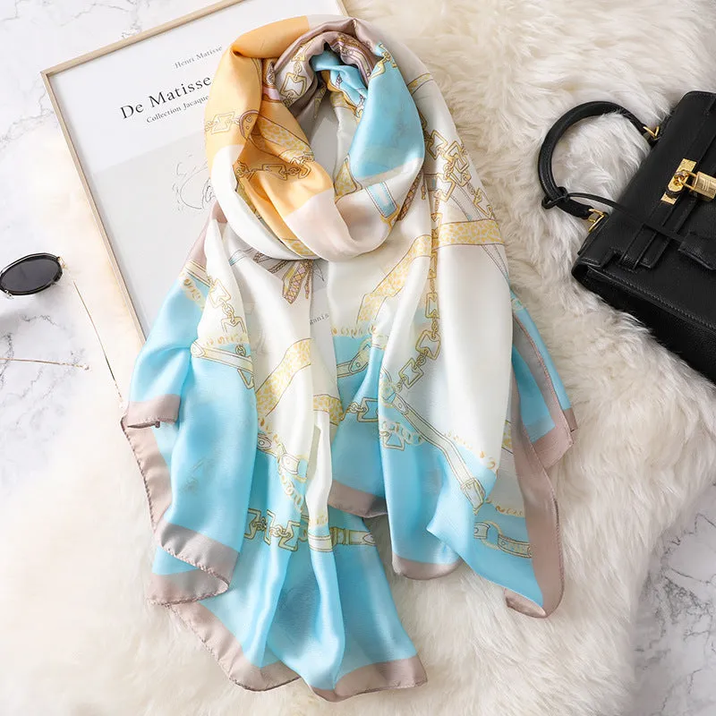 Vogue Silkly Scarf for Women Lightweight Classical Shawl Wraps Holiday Scarf Gift Scarves Women