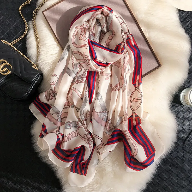 Vogue Silkly Scarf for Women Lightweight Classical Shawl Wraps Holiday Scarf Gift Scarves Women