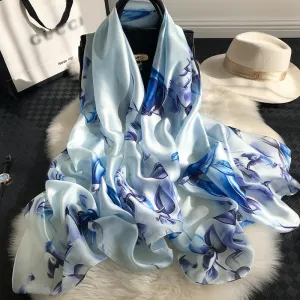 Vogue Silkly Scarf for Women Lightweight Floral Shawl Wraps Holiday Scarf Gift Scarves Women