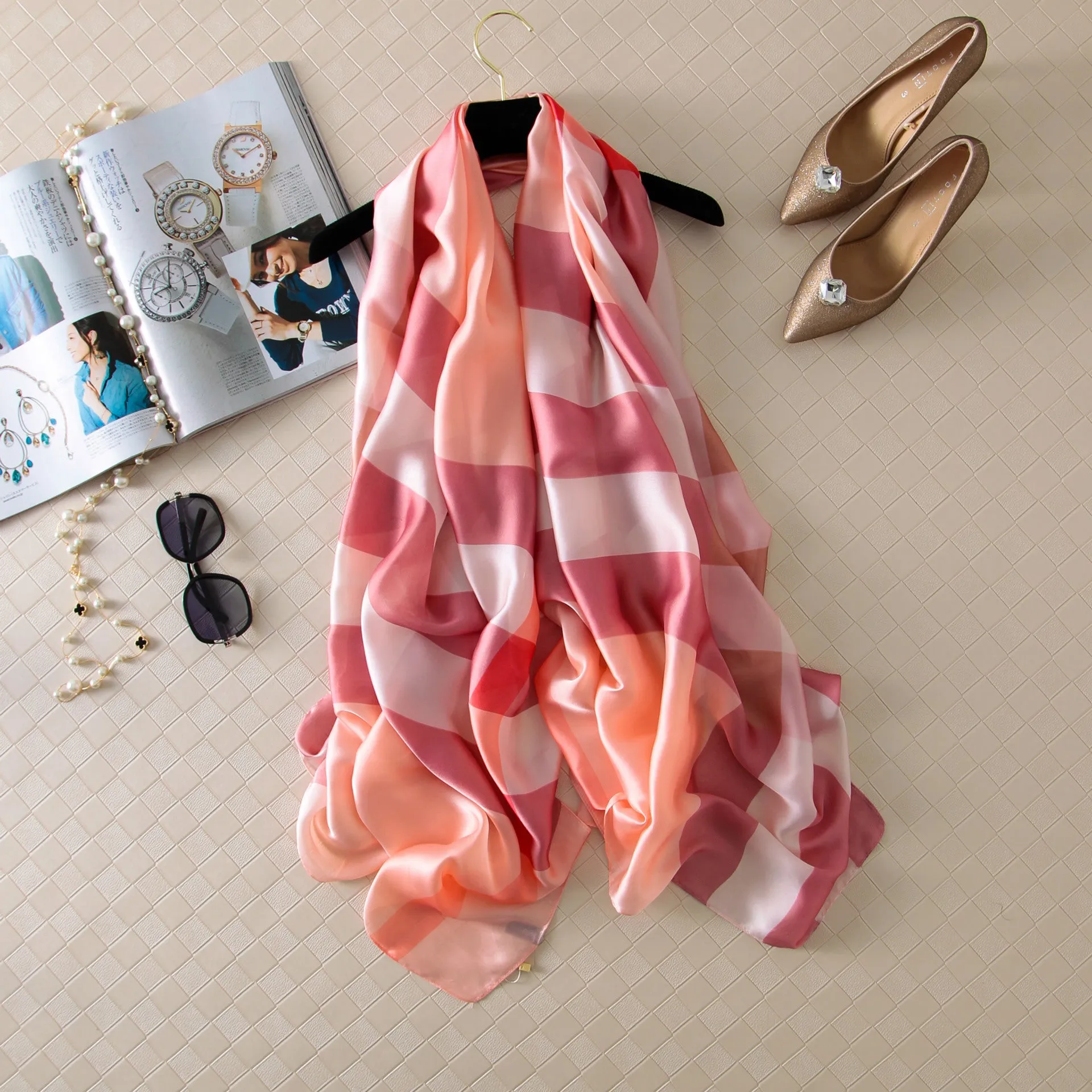 Vogue Silkly Scarf for Women Lightweight Shawl Wraps Holiday Scarf Gift Scarves Women