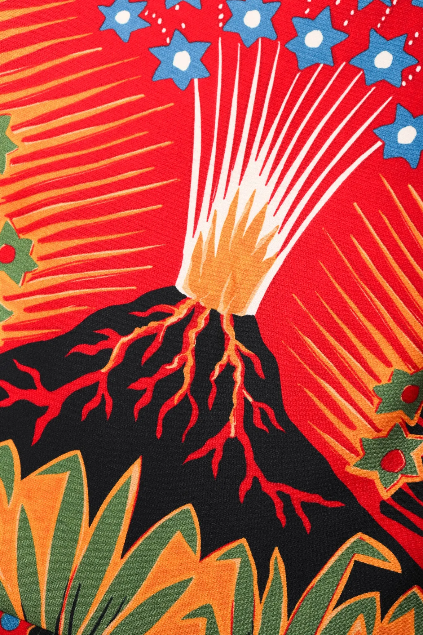 Volcano Print Mini Dress