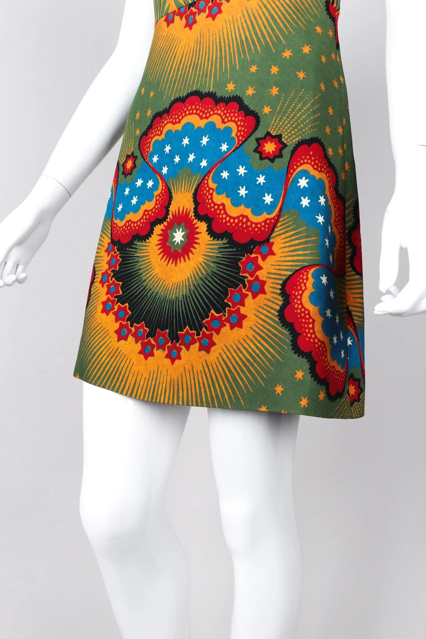 Volcano Print Mini Dress