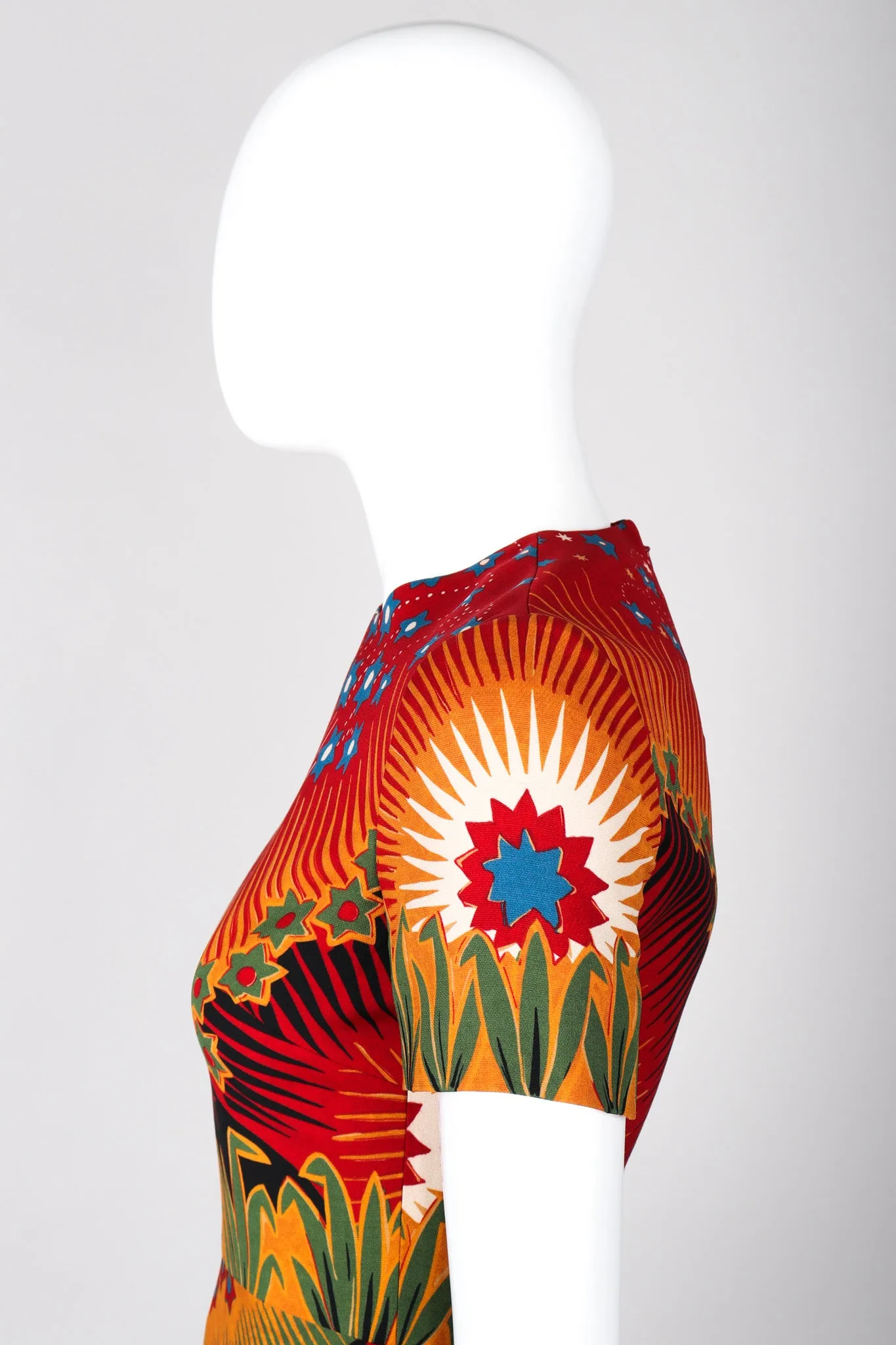 Volcano Print Mini Dress