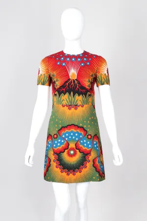 Volcano Print Mini Dress