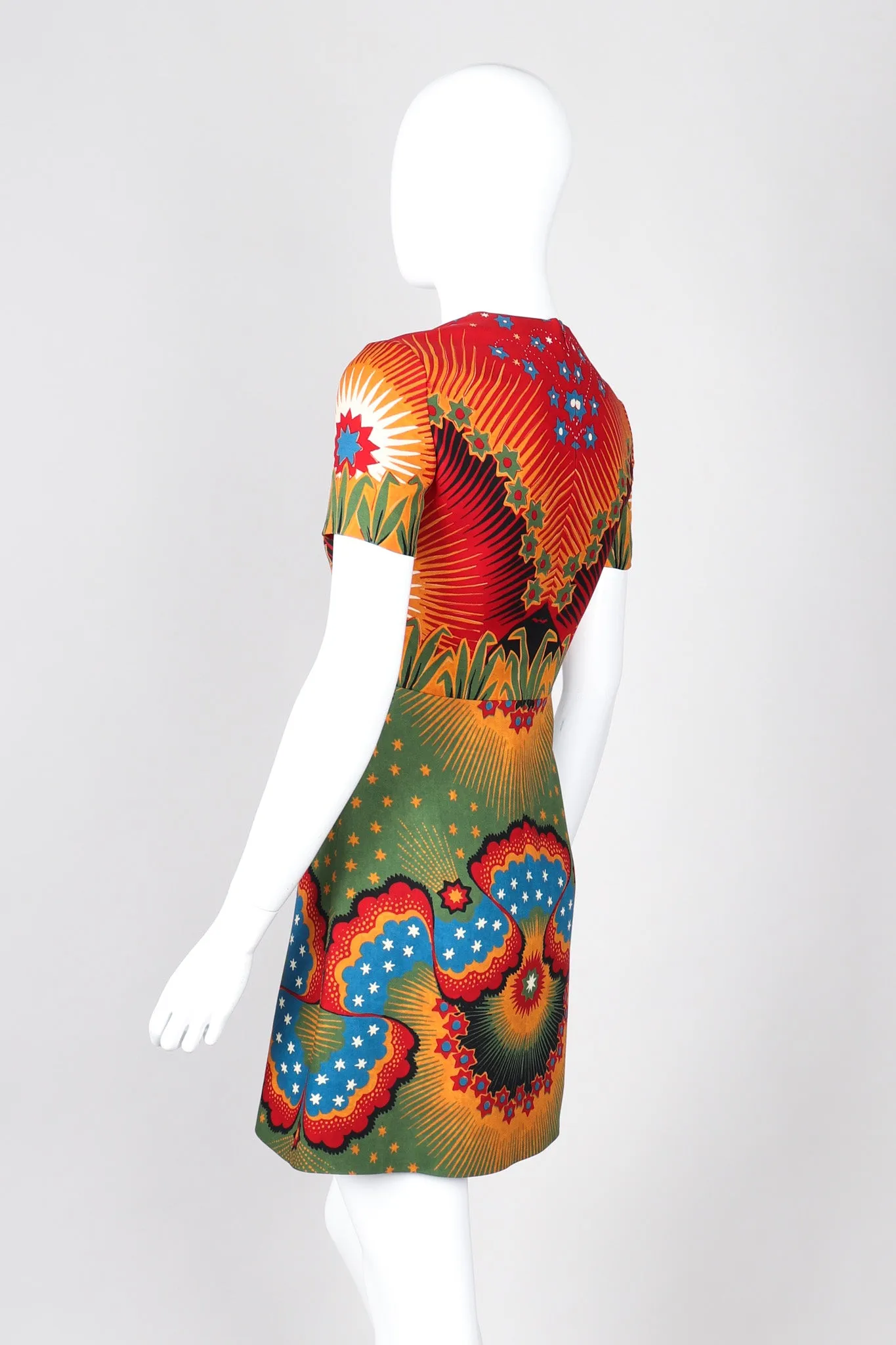 Volcano Print Mini Dress