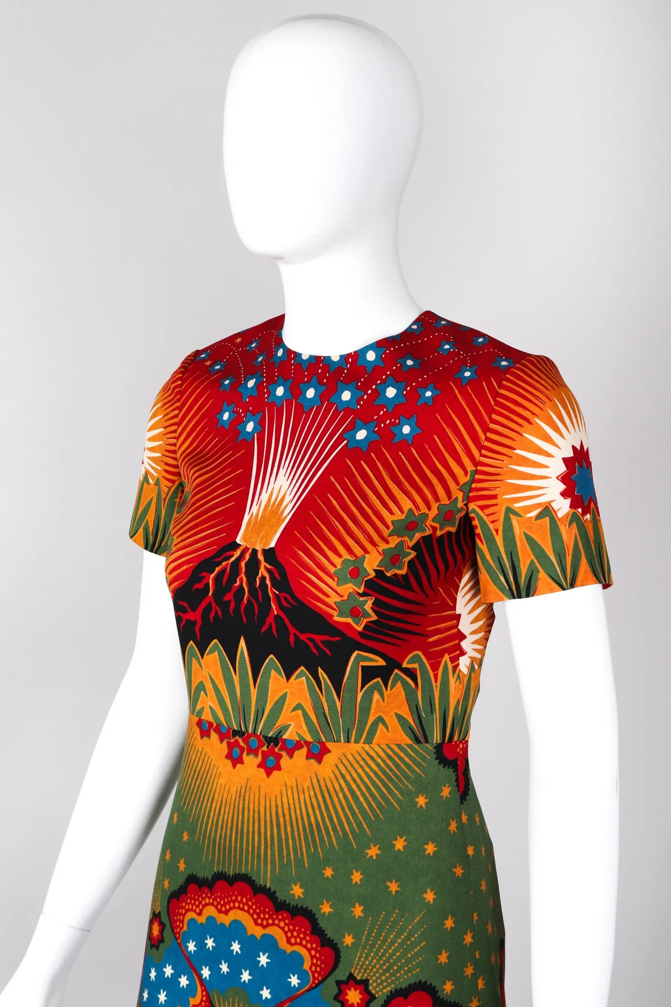 Volcano Print Mini Dress
