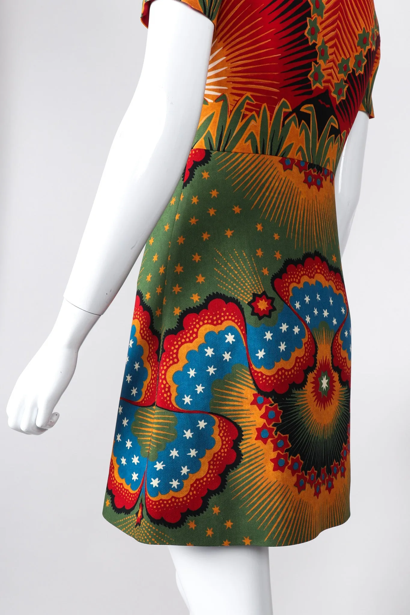 Volcano Print Mini Dress