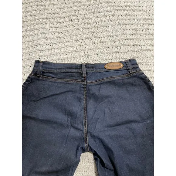 VTG Bongo Flare Jeans Y2K Flocked Velvet Gradient Womens Size 9 Stretch Mid-Rise