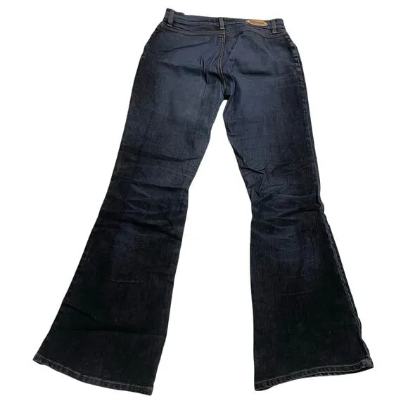 VTG Bongo Flare Jeans Y2K Flocked Velvet Gradient Womens Size 9 Stretch Mid-Rise