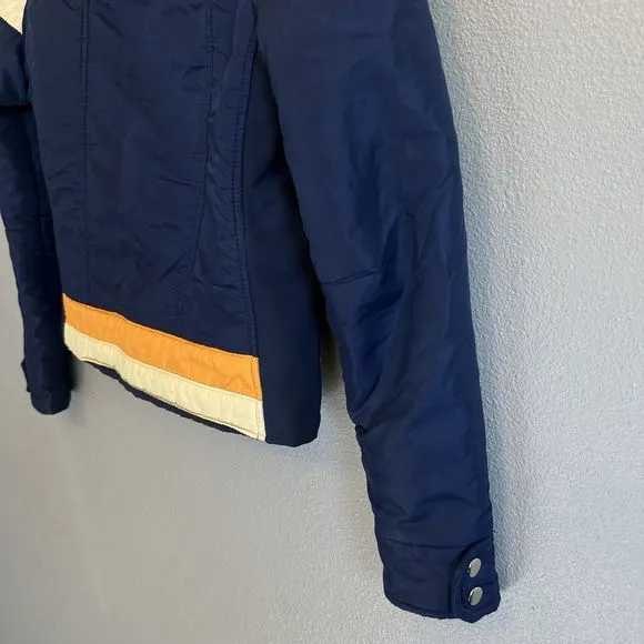 Vtg Ellesse Beconta Womens 80's Colorblock Retro Ski Snowboard Jacket Coat  Sz 8
