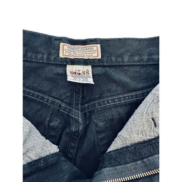 VTG GUESS Georges Marciano‎ Women's 24&quot; High Waist Mom Jeans Taper/Zipper #39015