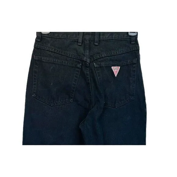 VTG GUESS Georges Marciano‎ Women's 24&quot; High Waist Mom Jeans Taper/Zipper #39015