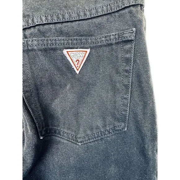 VTG GUESS Georges Marciano‎ Women's 24&quot; High Waist Mom Jeans Taper/Zipper #39015
