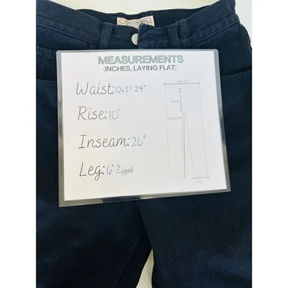 VTG GUESS Georges Marciano‎ Women's 24&quot; High Waist Mom Jeans Taper/Zipper #39015
