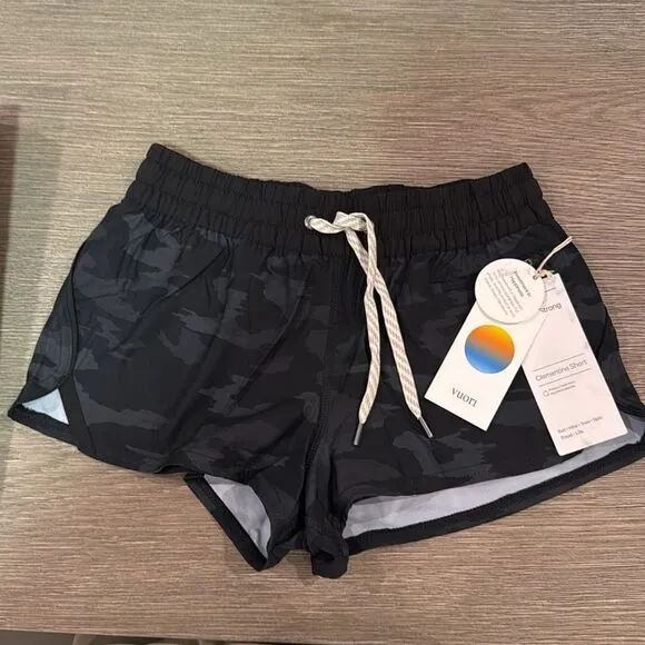 VUORI Clementine‎ Short Women's Performance Shorts size XS 0 NWT Black Camo