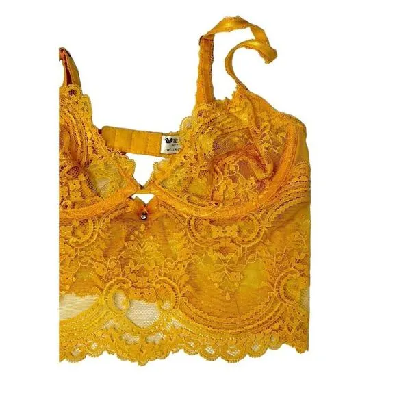 WACOAL Women's Standard Chrystalle 3/4 Bra Bralette Clementine Orange Size S $80