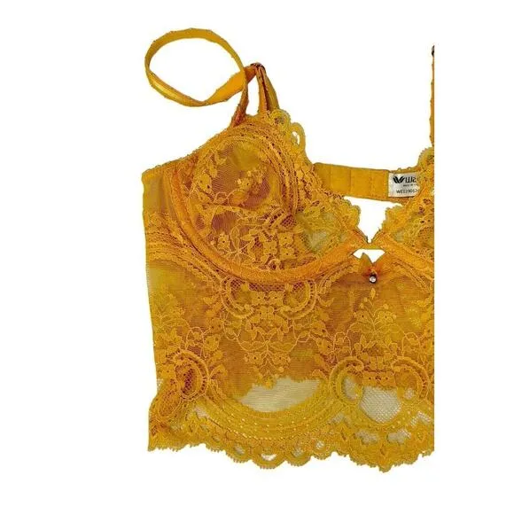 WACOAL Women's Standard Chrystalle 3/4 Bra Bralette Clementine Orange Size S $80