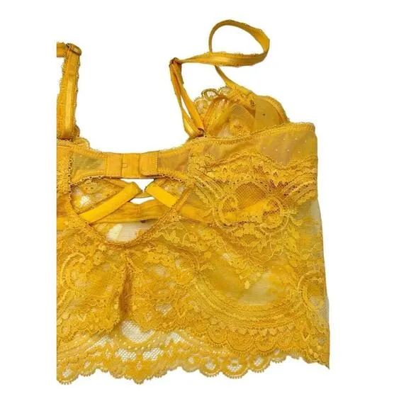 WACOAL Women's Standard Chrystalle 3/4 Bra Bralette Clementine Orange Size S $80