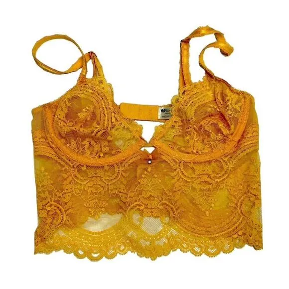 WACOAL Women's Standard Chrystalle 3/4 Bra Bralette Clementine Orange Size S $80