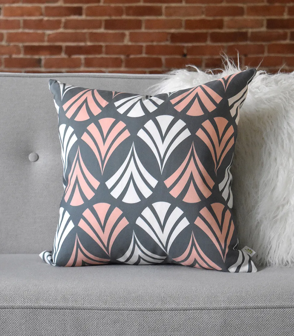 Waltz Linen Cotton Pillow (18x18) – Salmon Pink
