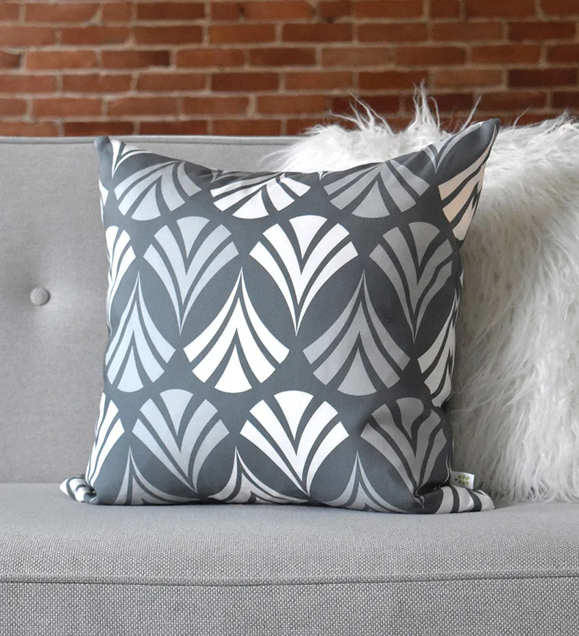 Waltz Linen Cotton Pillow (18x18) – Steel Grey