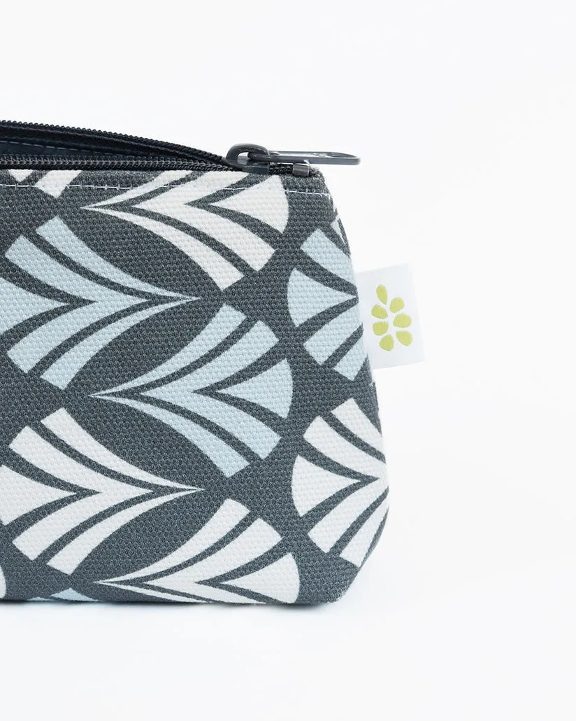 Waltz Zipper Mini Pouch – Powder Blue (8" x 4.5" x 2")